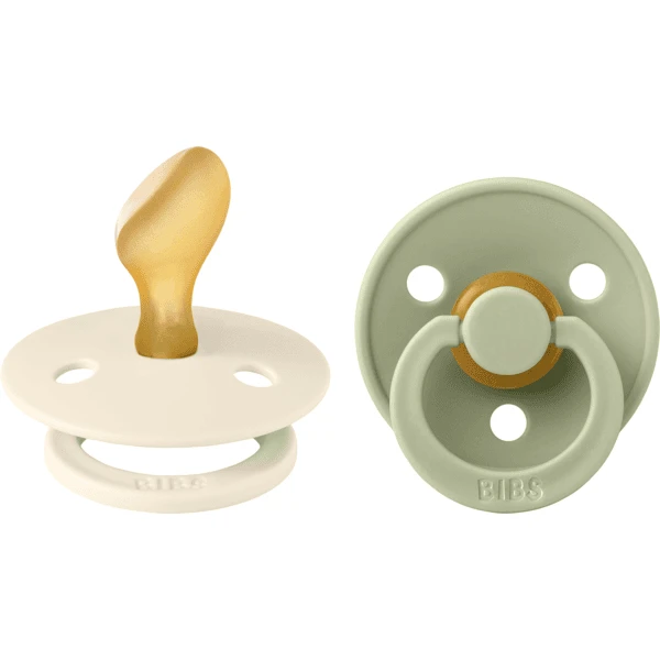 BIBS® Schnuller Colour Anatomischer Sauger Sage & Ivory 6-18 Monate, 2 Stk. 1 BIBS® Schnuller Colour Anatomischer Sauger Sage & Ivory 6-18 Monate, 2 Stk.