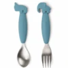 Done By Deer™ Löffel- Und Gabelset Easy-grip, Deer Friends Blau