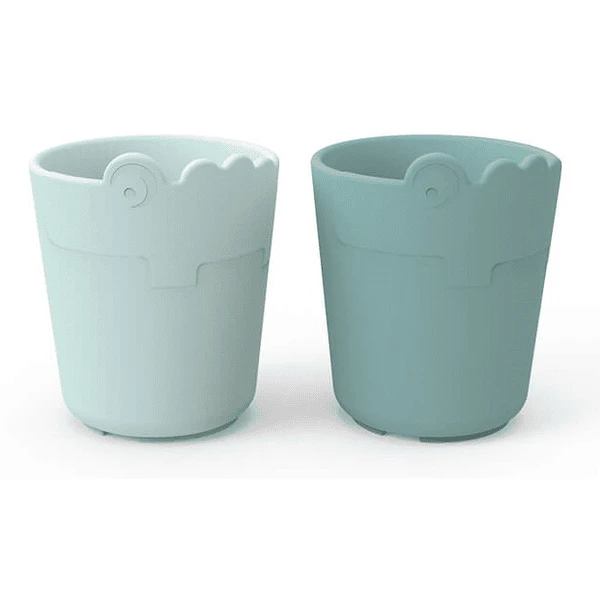 Done By Deer™ Trinkbecher Kiddish 2-er Pack Croco Blau 1 Done By Deer™ Trinkbecher Kiddish 2-er Pack Croco Blau