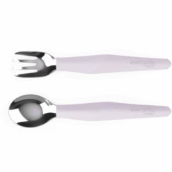 Everyday® Baby Esslern-Besteck, Edelstahl Mit Silikongriff, 2-teilig Light Lavender