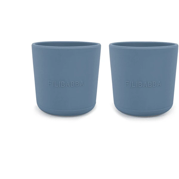 Filibabba Becher Aus Silikon 2er-Pack, Powder Blue 1 Filibabba Becher Aus Silikon 2er-Pack, Powder Blue