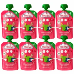FRUCHTBAR® Bio-Püree Erdbeere-Heidelbeere-Apfel-Vollkorn 8 X 100g Ab Dem 6.Monat