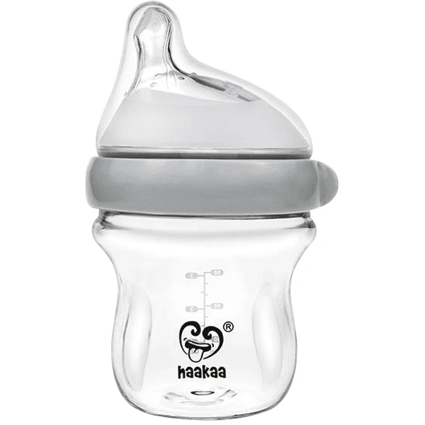 Haakaa® Babyflasche Schoppen Aus Glas, Generation 3 90 Ml In Grau 1 Haakaa® Babyflasche Schoppen Aus Glas, Generation 3 90 Ml In Grau