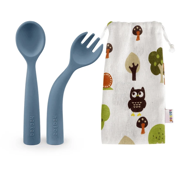 Haakaa® Bestesteckset, Biegbar Hellblau 1 Haakaa® Bestesteckset, Biegbar Hellblau