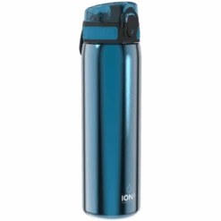 Ion8 Trinkflasche Auslaufsicher, Edelstahl, Blau, 600 Ml
