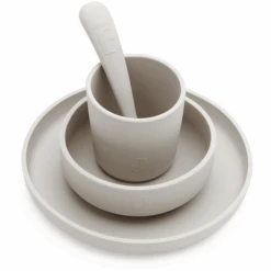 Jollein Geschirrset Silikon Nougat