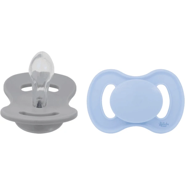 Lullaby Planet Schnuller Symmetrischer Aus Silikon Gr. 1 Ice Blue & Misty Grey, 2er Pack 1 Lullaby Planet Schnuller Symmetrischer Aus Silikon Gr. 1 Ice Blue & Misty Grey, 2er Pack