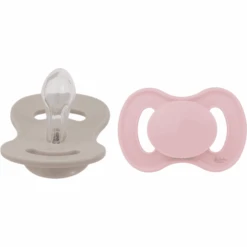 Lullaby Planet Schnuller Symmetrischer Aus Silikon Gr. 1 Rose Quartz & Beach Sand, 2er Pack