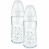 NUK Glasflasche First Choice⁺ Ab Der Geburt 240 Ml, Temperature Control Im Doppelpack Weiß