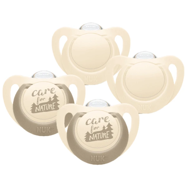 NUK Schnuller For Nature Silikon 0 Bis 6 Monate, Beige Im 4er-Set 1 NUK Schnuller For Nature Silikon 0 Bis 6 Monate, Beige Im 4er-Set