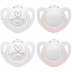 NUK Schnuller Star, Gr. 0 In Rosa/weiß