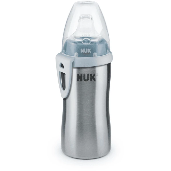 NUK Trinkflasche Active Cup Blau Aus Edelstahl Ab 12. Monate 1 NUK Trinkflasche Active Cup Blau Aus Edelstahl Ab 12. Monate