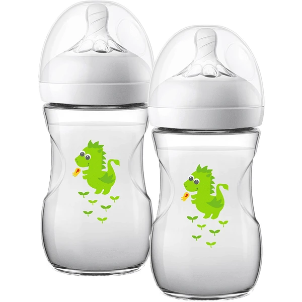Philips Avent Natural Flasche SCF070/24, 260ml, 2 Stück, Drache 1 Philips Avent Natural Flasche SCF070/24, 260ml, 2 Stück, Drache
