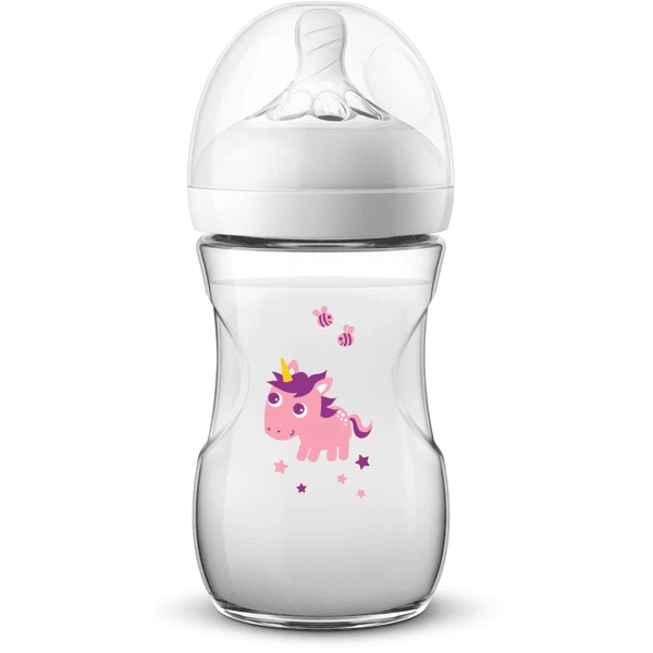 Philips Avent Natural Flasche SCF070/25, 260ml, 1 Stück, Einhorn 1 Philips Avent Natural Flasche SCF070/25, 260ml, 1 Stück, Einhorn