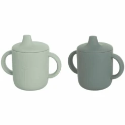 The Cotton Cloud Trinklerntassen Set Aus Silikon, Lili Der Bär, Ocean/Iceberg