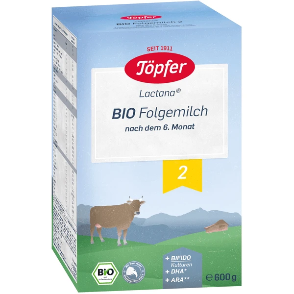 Töpfer Bio Folgemilch 2 Lactana 600 G Nach Dem 6. Monat 1 Töpfer Bio Folgemilch 2 Lactana 600 G Nach Dem 6. Monat