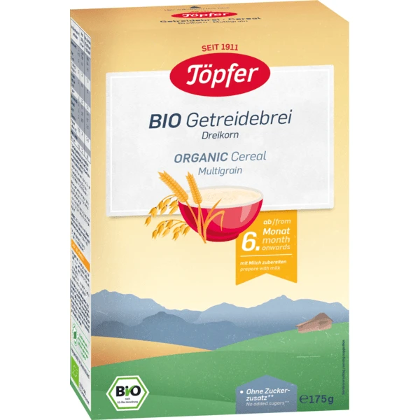 Töpfer Getreidebrei Bio Dreikorn 175 G Nach Dem 6. Monat 1 Töpfer Getreidebrei Bio Dreikorn 175 G Nach Dem 6. Monat